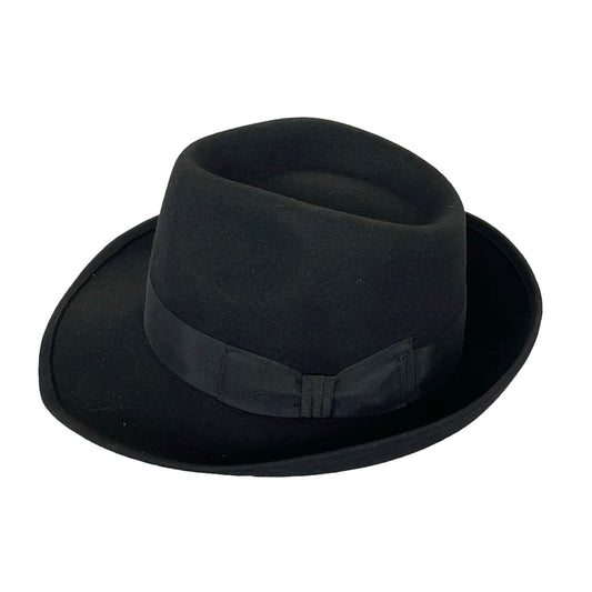 crumplable wool felt hat for women and men with satin hat band