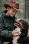 Kinder Cowboyhut aus Leder – Allwetterhut mit UPF 50+ & Belüftung