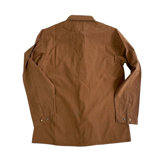 Herren Outdoor Freizeit Hemd- robustes Worker Shirt in cognac mit Druckknöpfen