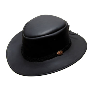 All weather-coaster cowboy leather hat for women and men in brown