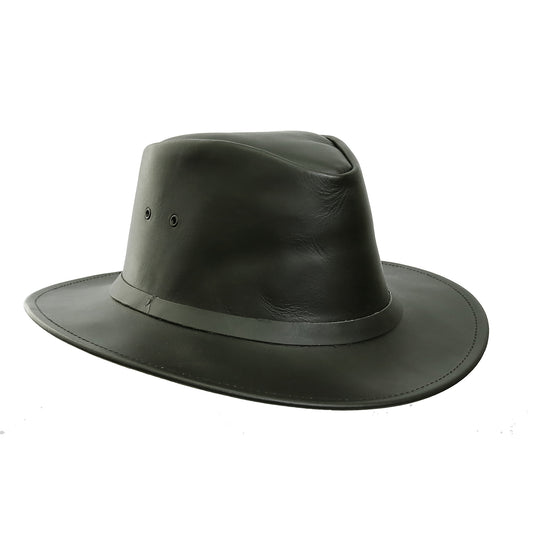 Cowboy hat, Lederhut in black with a smooth hat band- special items