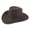 Cowboy leather hat for women and gentlemen with formable brim in brown and black