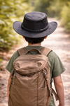 Australian Kids Leather Hat – Robuster Allwetter-Cowboyhut aus Leder mit UPF 50+