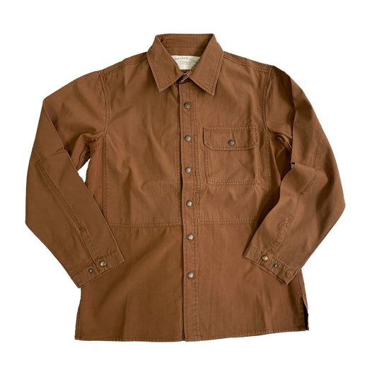 Herren Outdoor Freizeit Hemd- robustes Worker Shirt in cognac mit Druckknöpfen