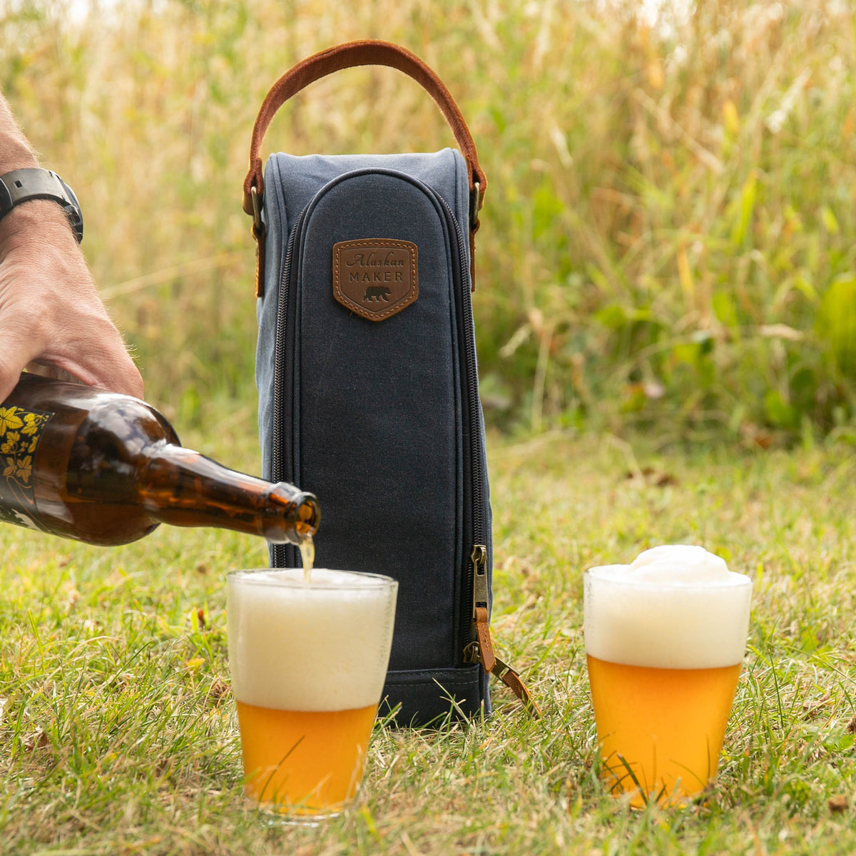 Wanderer Bottle Cooler – isolierte Flaschentasche, Canvas, 7,5 L – Die Outbacker