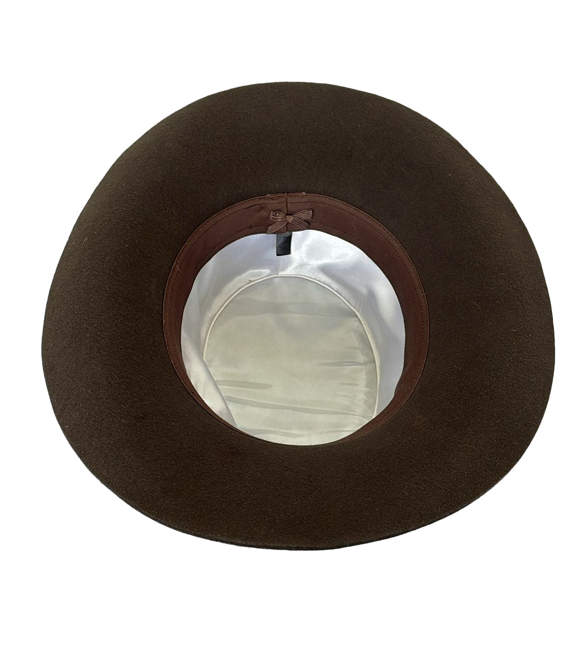 Formstabiler Outdoor Filz-Hut, allwettertauglich mit breiter Krempe in braun und taupe