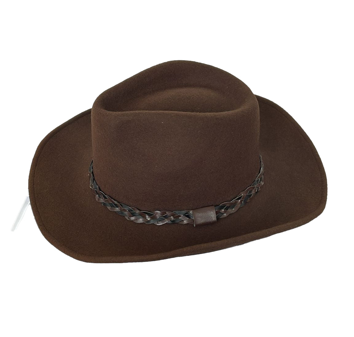 Crumplative wool felt hat for women and men with brass buckle | Size 56-57 cm