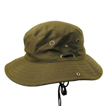 crumplable angler outdoor hat made of oiled cotton | Water and wind-repellent