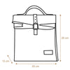 Lunchbag – isolierte Vintage-Lunch-Tasche aus gewachstem Canvas & Leder