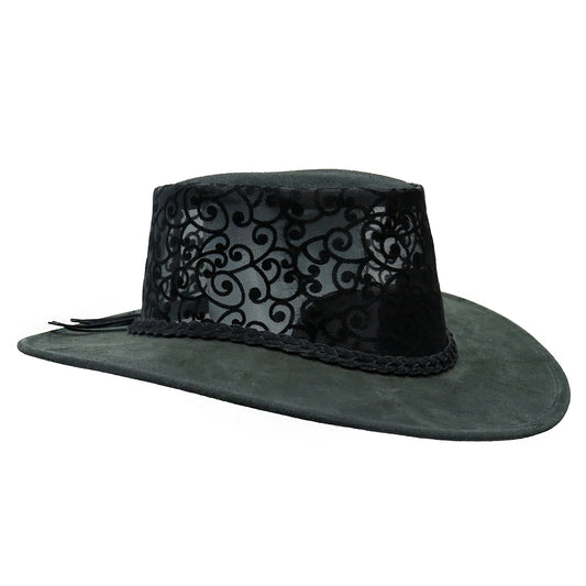 Sommer Cowboy-Hut aus Wildleder mit  Meshkrone- Optimaler Sonnenschutz, Größe XL und XXL