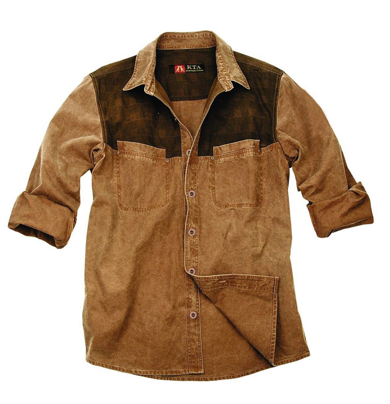 Herrenhemd aus leichter Baumwolle- farblich abgesetzt im Brustbereich