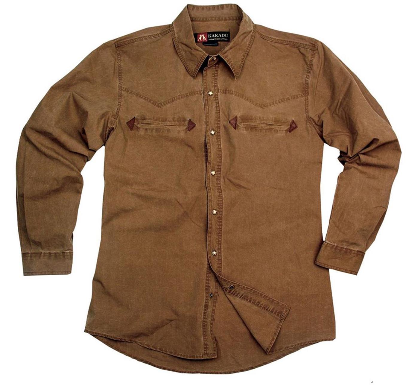 Western Herrenhemd aus leichter Baumwolle in Größe S und L