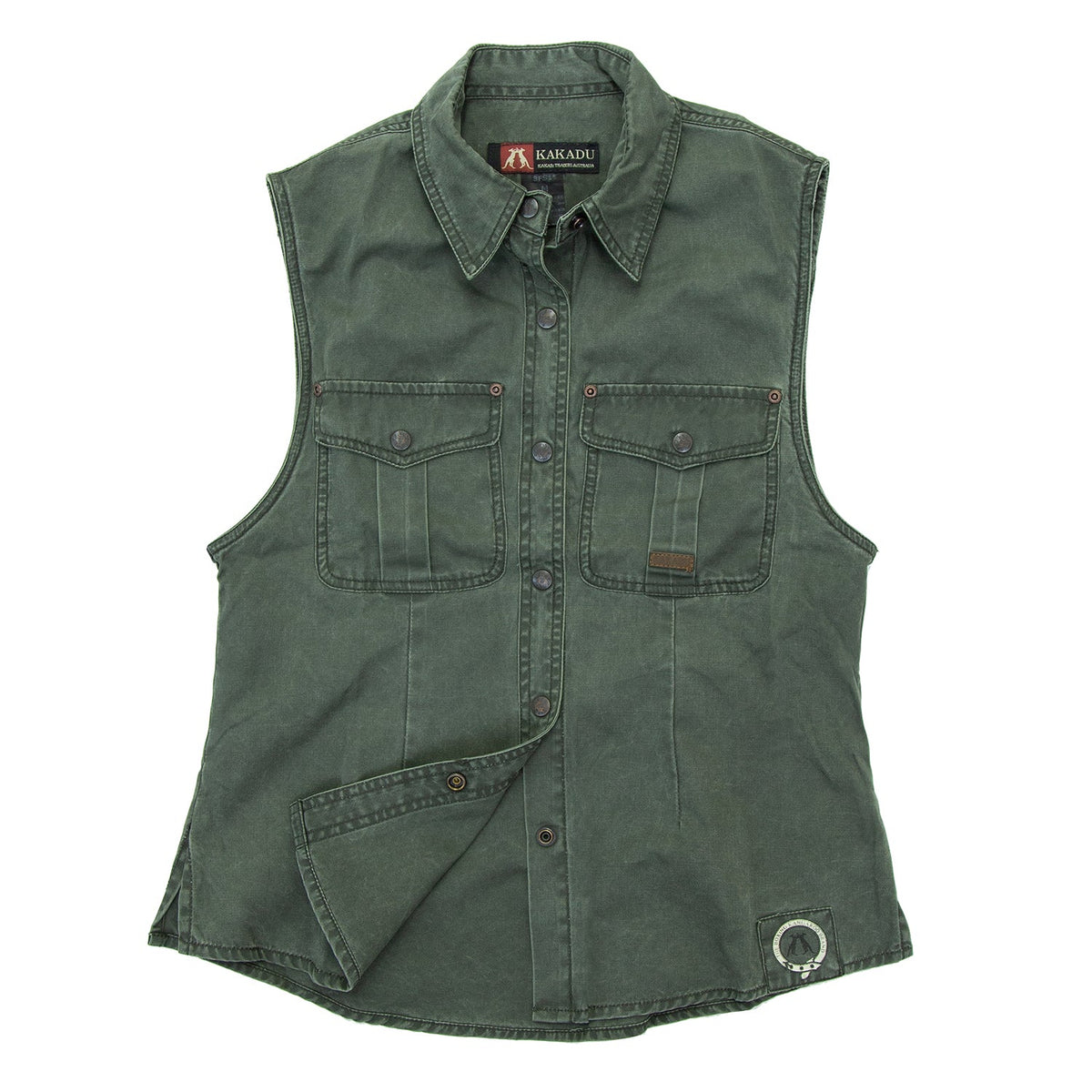Leichte Damenbluse Freizeitbluse Freizeithemd Westernhemd Westernbluse Safaribluse  Damenbluse ohne Ärmel Westenbluse 