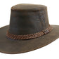 Cowboy Leder-Hut aus robustem Leder in den Farben braun und schwarz für Damen und Herren
