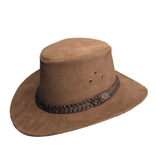 Australian Kids Leather Hat – Robuster Kinder-Cowboyhut aus Echtleder mit UPF 50+