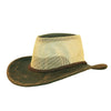 Australischer Kinder Cowboy-Hut aus Netz und Leder- Sonnenschutz für Kopf und Gesicht, Größe 53-54 cm