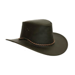 All weather-coaster cowboy leather hat for women and men in black and brown