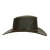 Allwettertauglicher Kinder Cowboy Leder-Hut in schwarz und braun 55-56 cm