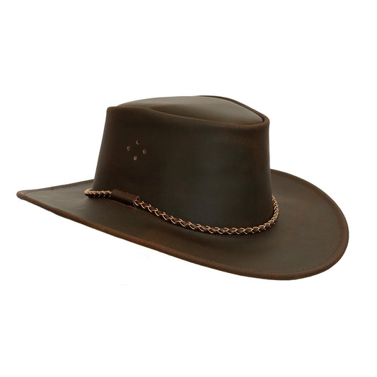 All weather-coaster cowboy leather hat for women and men in black and brown