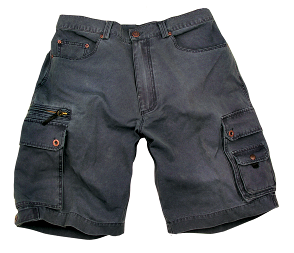 Herren Outdoor-Shorts mit Reißverschluss und Druckknopf Taschen, weit geschnitten