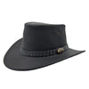 Australian lederhut made of cowhide, including chin band and croced hat band with high UV protection for men's children | brown