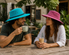 Soaka – Unisex Cowboyhut Wildleder-Optik mit Krempen-Paspelierung | Aqua