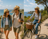 Trilby Sommerhut Hut aus Jute für Damen und Herren, knautschbar mit Textil-Hutband