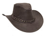 Outdoor Cowboy-Hut aus Rindsleder allwettertauglich mit biegsamer Krempe, Größe M, XL und XXL