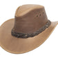 Outdoor cowboy hat made of cowhide all weatherproof with flexible clamp waterproof with high UV protection for men's women children