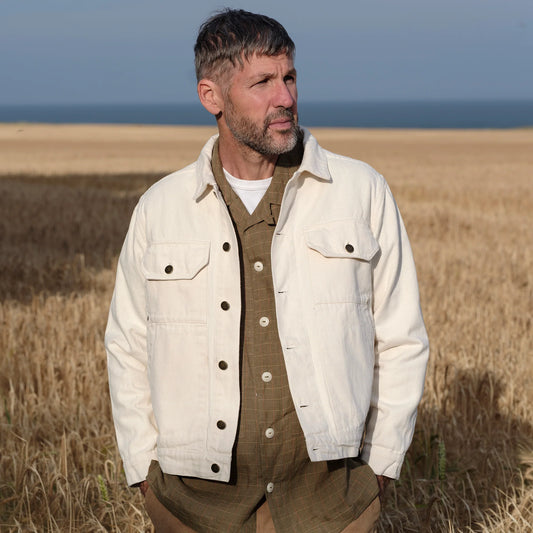 The Drivers Jacket aus Baumwoll-Halbpanamagewebe hergestellt in Großbritannien