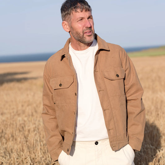 The Drivers Jacket aus Baumwoll-Halbpanamagewebe hergestellt in Großbritannien