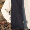 The Reversible Vest- Wendeweste aus Moleskin und gewachster Baumwolle hergestellt in Großbritannien