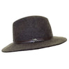 Crumplable wool felt hat for women and men with a two-colored leather hat band