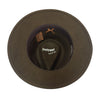 Crumplable wool felt hat for women and men with a two-colored leather hat band