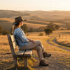 Australian lederhut made of cowhide, including chin band and croced hat band with high UV protection for men's children | brown