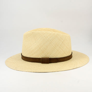 Sombrero de Paja Toquilla Panamahut mit veganem Lederband – Italien