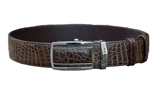 Crocodile leather belt in brown and black | Real crocodile leather | Single pieces
