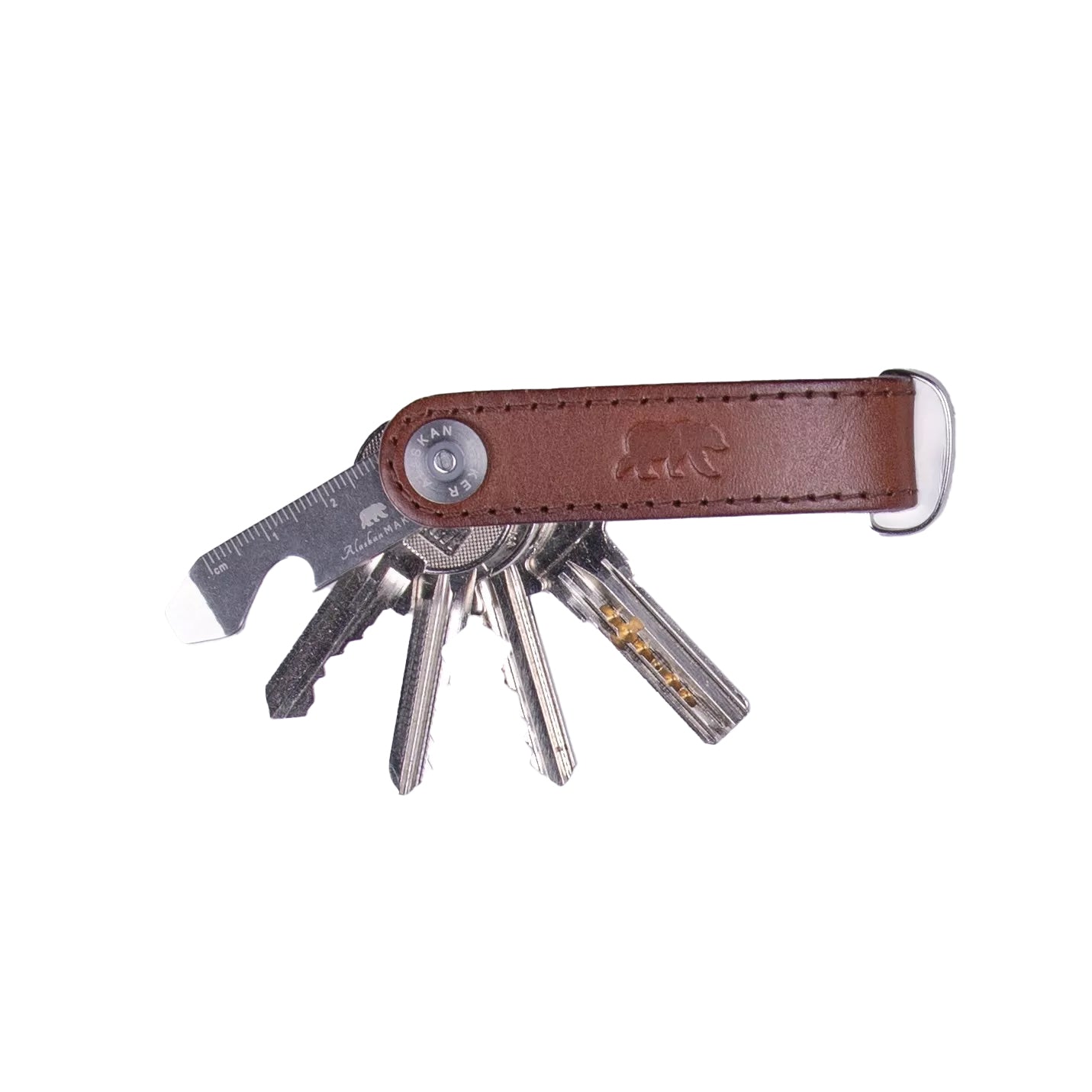Loop Schlüsselbund aus Leder für 8 Schlüssel
