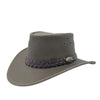 Australian lederhut made of cowhide, including chin band and croced hat band with high UV protection for men's children | brown