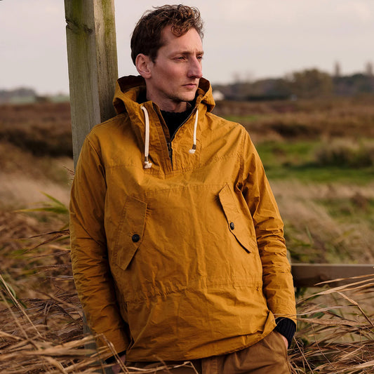 The Hooded Smock- gewachste Überziehjacke hergestellt in Großbritannien