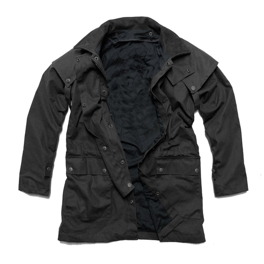 Kakadu Australia Iron Bark Jacket in black with Build in Fleece Inliner