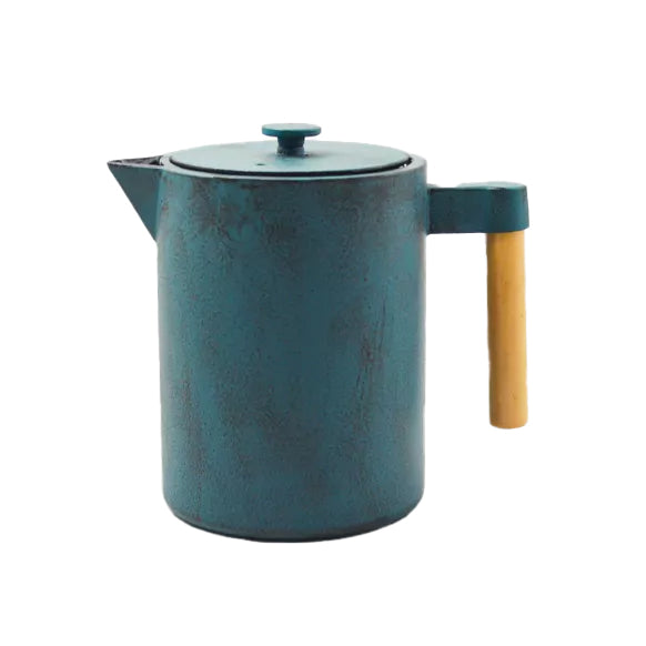 Gusseisere Kanne für Tee & Kaffee in tollen Farben, Fassungsvermögen 1,2 L