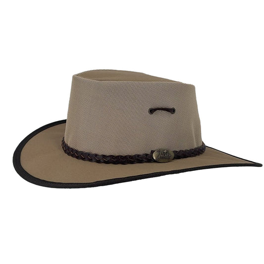 Australischer Canvashut Damenhut  Sonnenhut Wanderhut Travellerhut 
Herrenhut Campinghut  Jacaru knautschbarer Hut