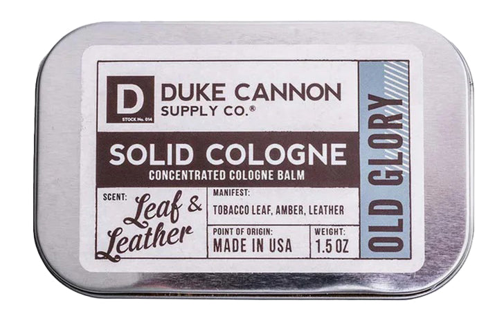 Solid Cologne- mit dem Duft nach altem Leder und frisch gerollten Tabakblättern