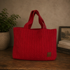 The Red Knit Bag – Schultertasche in Rot