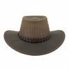 Australian lederhut made of cowhide, including chin band and croced hat band with high UV protection for men's children | brown