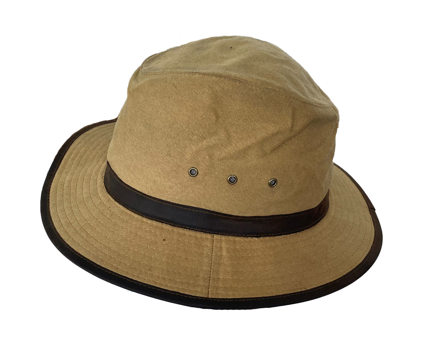 crumplable angler outdoor hat made of oiled cotton | Water and wind-repellent