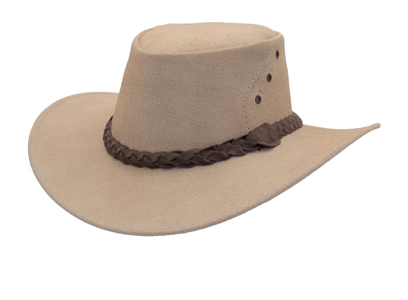 All weather-coaster cowboy leather hat for women and men in brown