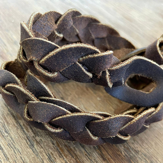Lederarmband Lederhutband Lederbastelband Geflochtenes Lederband Geflochtenes Hutband aus leder geflochtenes Lederhutband 