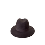 Crumplable wool felt hat for women and men with a two-colored leather hat band